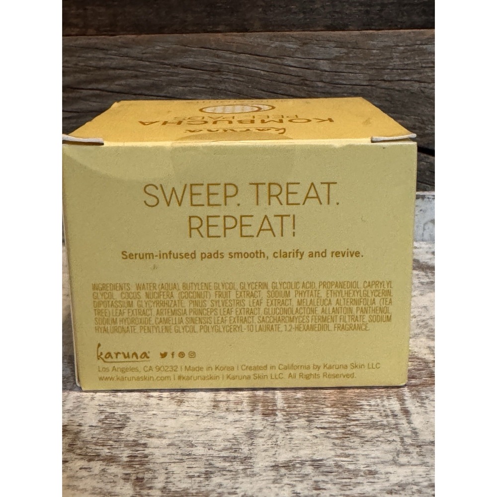 Karuna Kombucha Peel Pads 30 Ct Exfoliating Brighten Face Wipes NEW | MSRP = $38 - Picture 4 of 5
